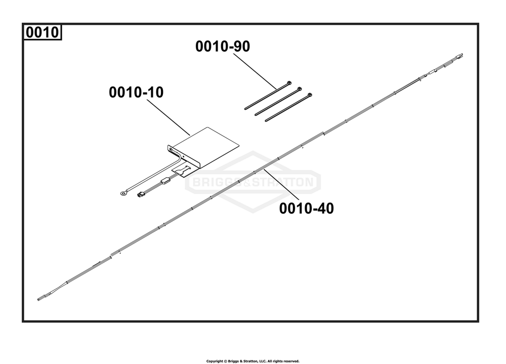 6869-00 - Battery Warmer / Battery Warmer Diagram and Parts List for 040782-00  Briggs and Stratton Generator